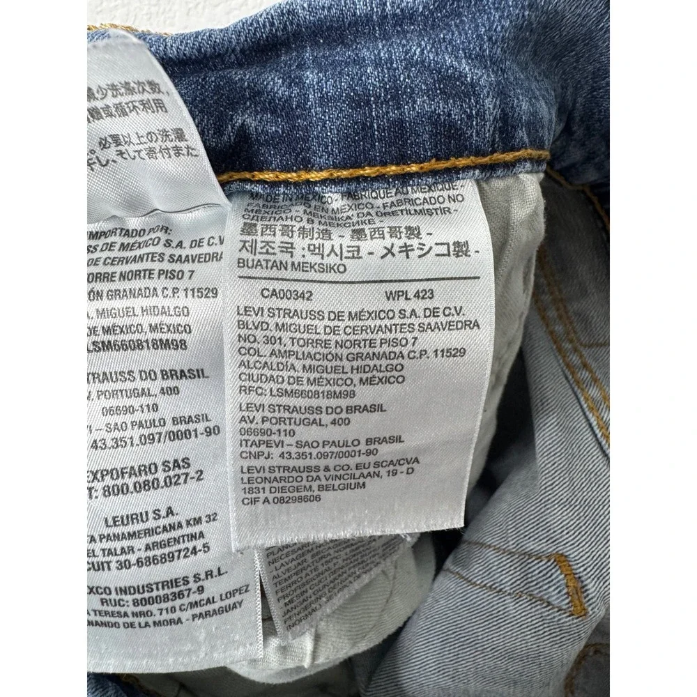 Levis‎ 502 Regular Taper Mens Blue Denim Jeans W36 L32 Medium Wash Stretch